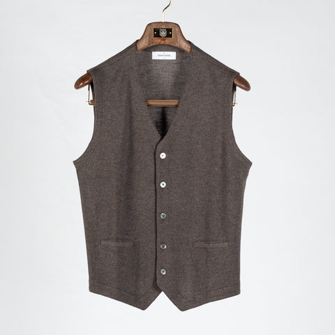 Gran Sasso Grey-Brown 5 Wool Vest 1