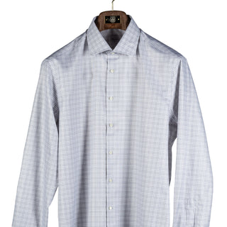 Stenstrom Grey Checked Twill Dress Shirt 7
