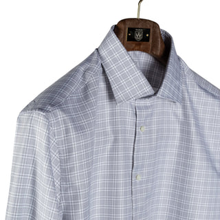 Stenstrom Grey Checked Twill Dress Shirt 3