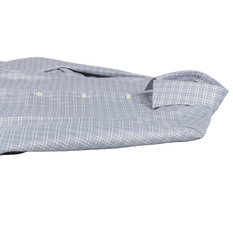 Stenstrom Grey Checked Twill Dress Shirt 8