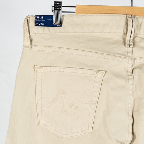 AG Tellis Selvage Marble Tan Denim 6