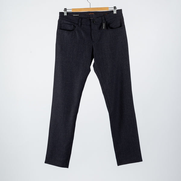 Stretch Midnight Blue Ceramica Pipe Trousers