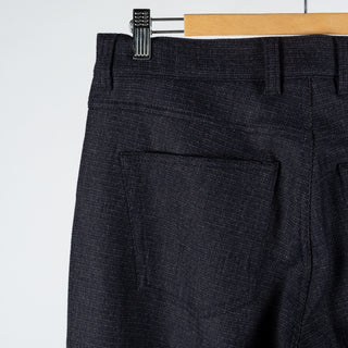 Alberto Stretch Midnight Blue Ceramica Pipe Trousers - Polyester, Viscose, Stretch, Regular Fit - View 7