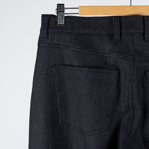 Alberto Stretch Midnight Blue Ceramica Pipe Trousers - Polyester, Viscose, Stretch, Regular Fit - View 7