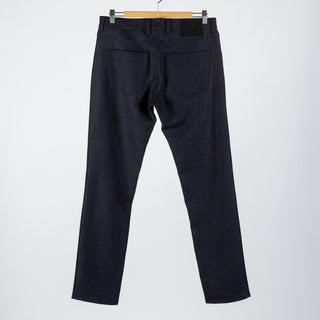 Alberto Stretch Midnight Blue Ceramica Pipe Trousers - Polyester, Viscose, Stretch, Regular Fit - View 6