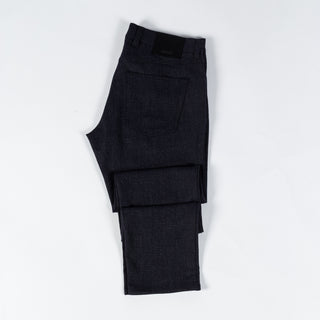 Alberto Stretch Midnight Blue Ceramica Pipe Trousers - Polyester, Viscose, Stretch, Regular Fit - View 9