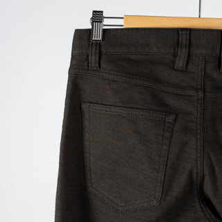 Alberto Dark Green Pipe Trousers - Tan, Wool, Cotton, Polyester, Regular Fit - View 7