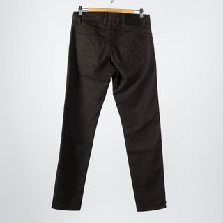 Alberto Dark Green Pipe Trousers - Tan, Wool, Cotton, Polyester, Regular Fit - View 9