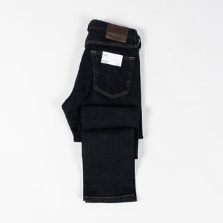 AG Tellis New Union Dark 12oz Denim - Navy, Cotton, Denim, Leather, Tapered - View 9