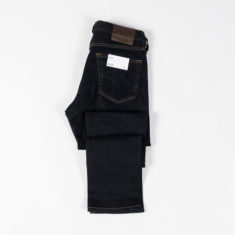 AG Tellis New Union Dark 12oz Denim - Navy, Cotton, Denim, Leather, Tapered - View 9