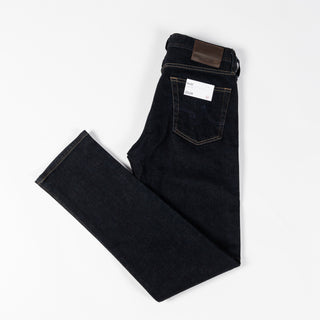 AG Tellis New Union Dark 12oz Denim - Navy, Cotton, Denim, Leather, Tapered - View 10