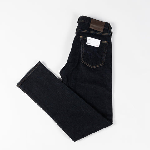 AG Tellis New Union Dark 12oz Denim - Navy, Cotton, Denim, Leather, Tapered - View 10
