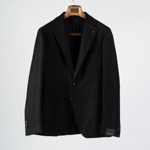 Tagliatore Black Herringbone Blazer 1