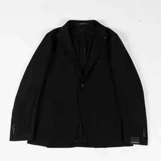 Tagliatore Black Herringbone Blazer 6