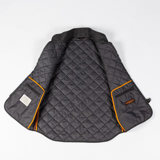 Waterville Charcoal Herringbone Vest - Navy, Wool, Cotton, Denim, Made In Italy - View 8