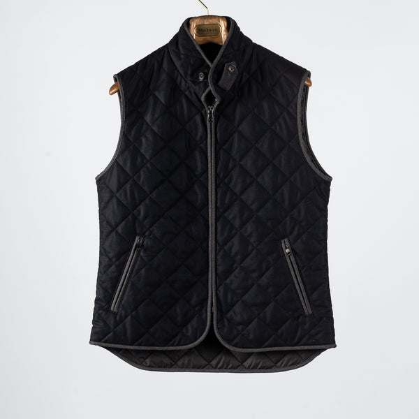 Vitale Barberis Navy Quilted Vest