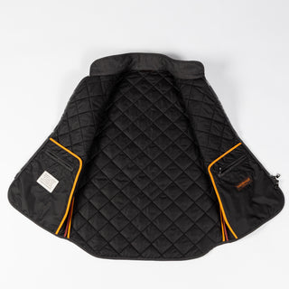 Waterville Vitale Barberis Navy Quilted Vest - Wool, Denim, Leather, Made In Italy - View 8