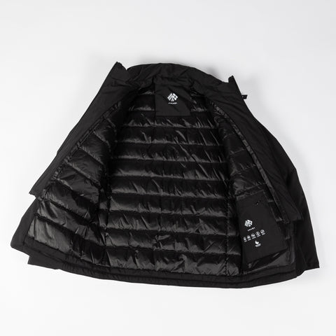 Fradi Black Piumino Uomo Down Jacket - Cotton, Cashmere, Denim, Made In Italy - Detail View