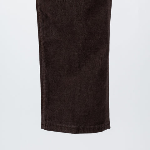 Re-Hash Brown JM Rubens-Z Jeans - Navy, Cotton, Denim, Leather, Slim Fit, Made In Italy - View 6