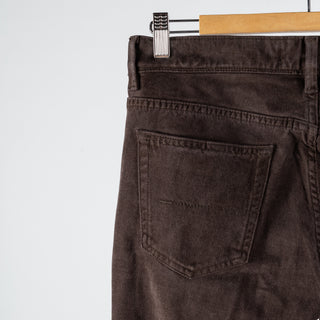 Re-Hash Brown JM Rubens-Z Jeans - Navy, Cotton, Denim, Leather, Slim Fit, Made In Italy - View 7
