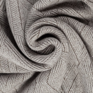 Light Grey Vanisé Diamond Links Stitch Crew Neck - Mr.Derk