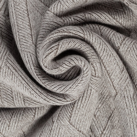 Light Grey Vanisé Diamond Links Stitch Crew Neck - Mr.Derk