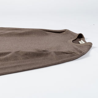 Gran Sasso Brown Vintage Crewneck Sweater - Charcoal, Wool, Merino, Denim, Made In Italy - View 8