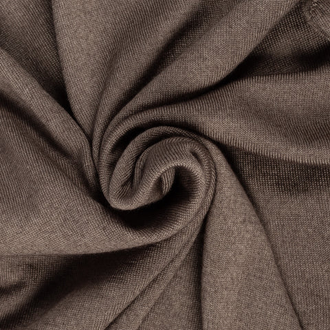 Gran Sasso Brown Vintage Crewneck Sweater - Charcoal, Wool, Merino, Denim, Made In Italy - Alternate View