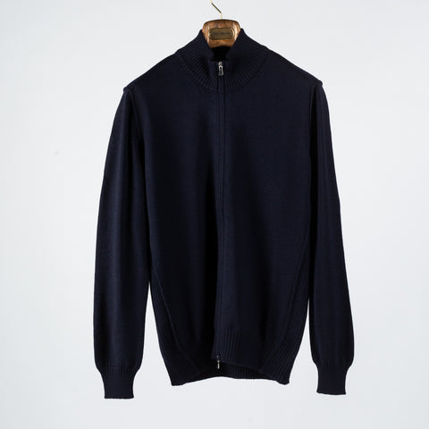 Gran Sasso Navy Full Zip Cardigan 1