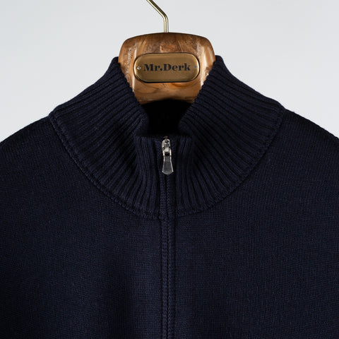 Gran Sasso Navy Full Zip Cardigan 7