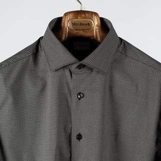 Xacus Navy Print Tailor Fit Dress Shirt - Cotton, Silk, Denim - View 7
