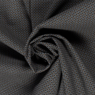 Xacus Navy Print Tailor Fit Dress Shirt - Cotton, Silk, Denim - Alternate View