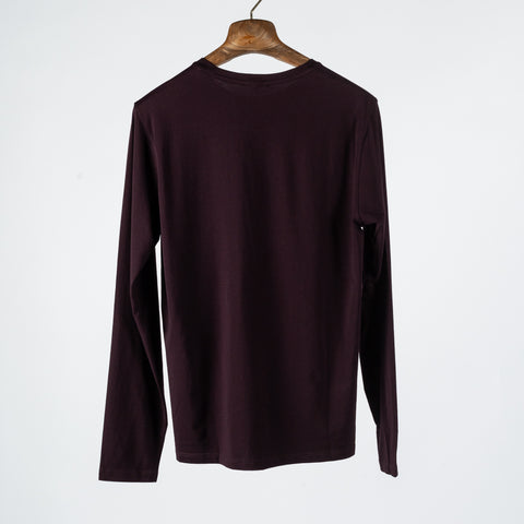 PYA PYA FW24 Seasonal Bordeaux Long Sleeve T-Shirt 5