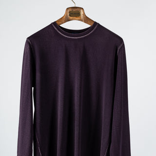 PYA PYA FW24 Seasonal Vintage Bordeaux Long Sleeve T-Shirt 6