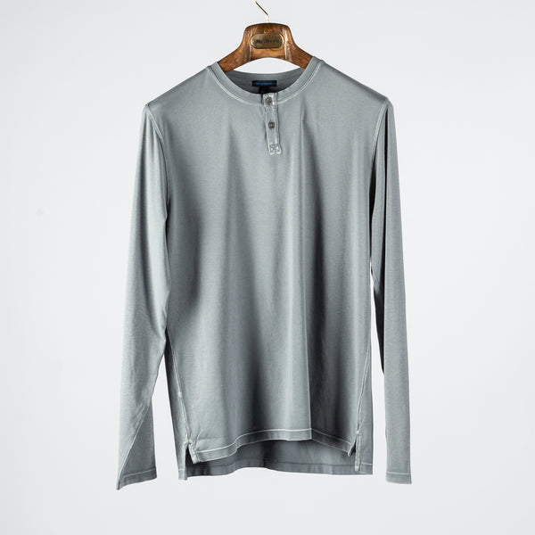 PYA FW24 Seasonal Vintage Grey Long Sleeve Henley