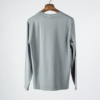 PYA PYA FW24 Seasonal Vintage Grey Long Sleeve Henley 5