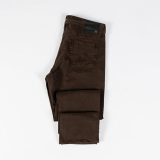 AG Tellis Sulfur Deep Woodland 9oz Denim - White, Cotton, Denim, Suede, Tapered, Knit - View 9