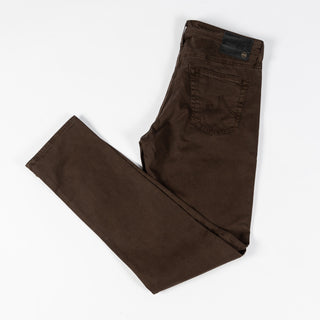 AG Tellis Sulfur Deep Woodland 9oz Denim - White, Cotton, Denim, Suede, Tapered, Knit - View 10
