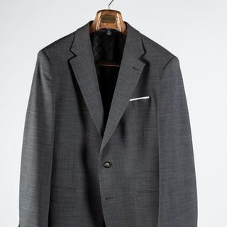 Joop Textured Charcoal Herby-Blayr Stretch Suit - Black, Wool, Merino, Oxford, Slim Fit, Made In Portugal - View 7