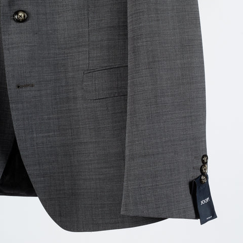 Joop Textured Charcoal Herby-Blayr Stretch Suit - Black, Wool, Merino, Oxford, Slim Fit, Made In Portugal - View 5