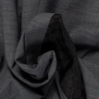 Joop Textured Charcoal Herby-Blayr Stretch Suit - Black, Wool, Merino, Oxford, Slim Fit, Made In Portugal - Alternate View