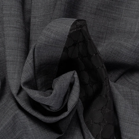 Joop Textured Charcoal Herby-Blayr Stretch Suit - Black, Wool, Merino, Oxford, Slim Fit, Made In Portugal - Alternate View
