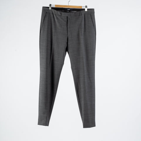 Joop Textured Charcoal Herby-Blayr Stretch Suit - Black, Wool, Merino, Oxford, Slim Fit, Made In Portugal - View 10