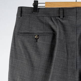 Joop Textured Charcoal Herby-Blayr Stretch Suit - Black, Wool, Merino, Oxford, Slim Fit, Made In Portugal - View 15