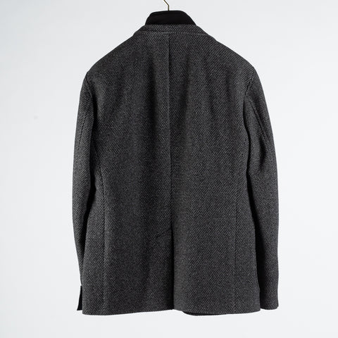 Joop Textured Charcoal Hectar Jacket - Black, Wool, Denim, Oxford, Slim Fit, Made In Portugal - View 5