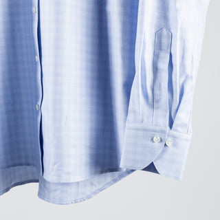 Stenstrom Light blue Checked Twill Dress Shirt 4