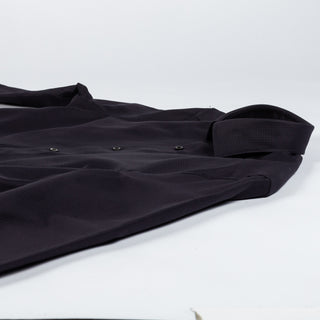 Stenstroms Dark Purple Textured Dress Shirt - Black, Cotton, Denim, Twill - View 8