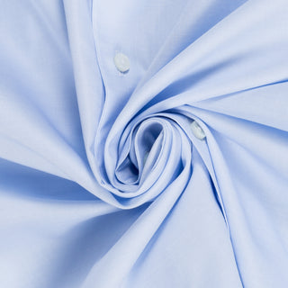 Stenstroms Light Blue Stretch Dress Shirt - Navy, Cotton, Silk, Leather - Alternate View