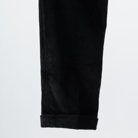 Briglia Black Corduroy Trousers - Cotton, Silk, Corduroy, Slim Fit, Knit - View 5