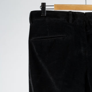 Briglia Black Corduroy Trousers - Cotton, Silk, Corduroy, Slim Fit, Knit - View 7